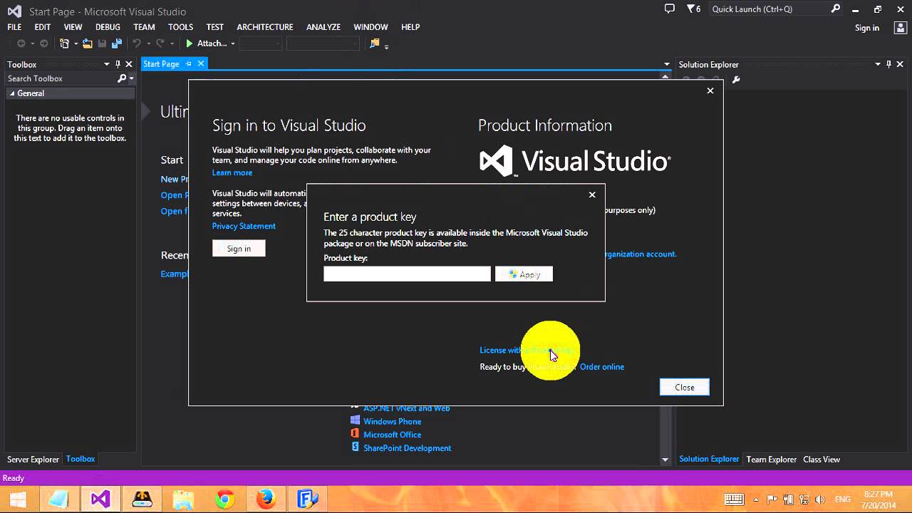 Visual Studio Product Key