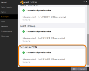 Avast Secureline VPN License File