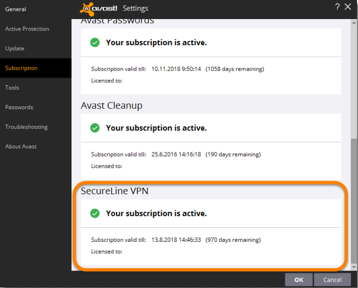 avast secure vpn license file