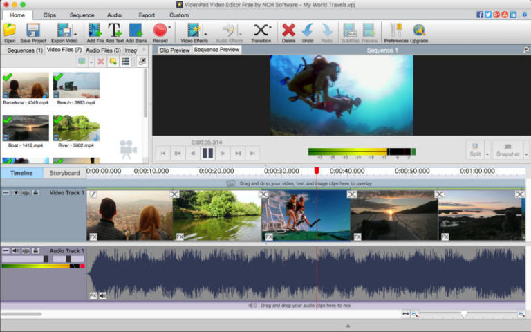 NCH VideoPad Video Editor Pro 13.51 for iphone instal